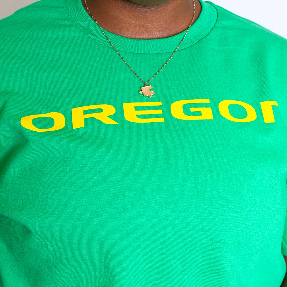 Oregon, McKenzie SewOn, Green, Crew Neck, Cotton, Men, Unisex, Short sleeve, T-Shirt, 502152